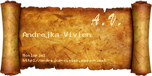Andrejka Vivien névjegykártya