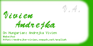 vivien andrejka business card